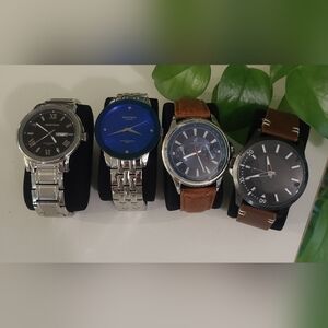 Men'sArmitron ,Caribbean Joe ,and Other Brown Leather Strap Watch